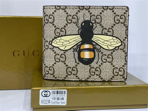 gucci wallet gold bees|Gucci bumblebee wallet.